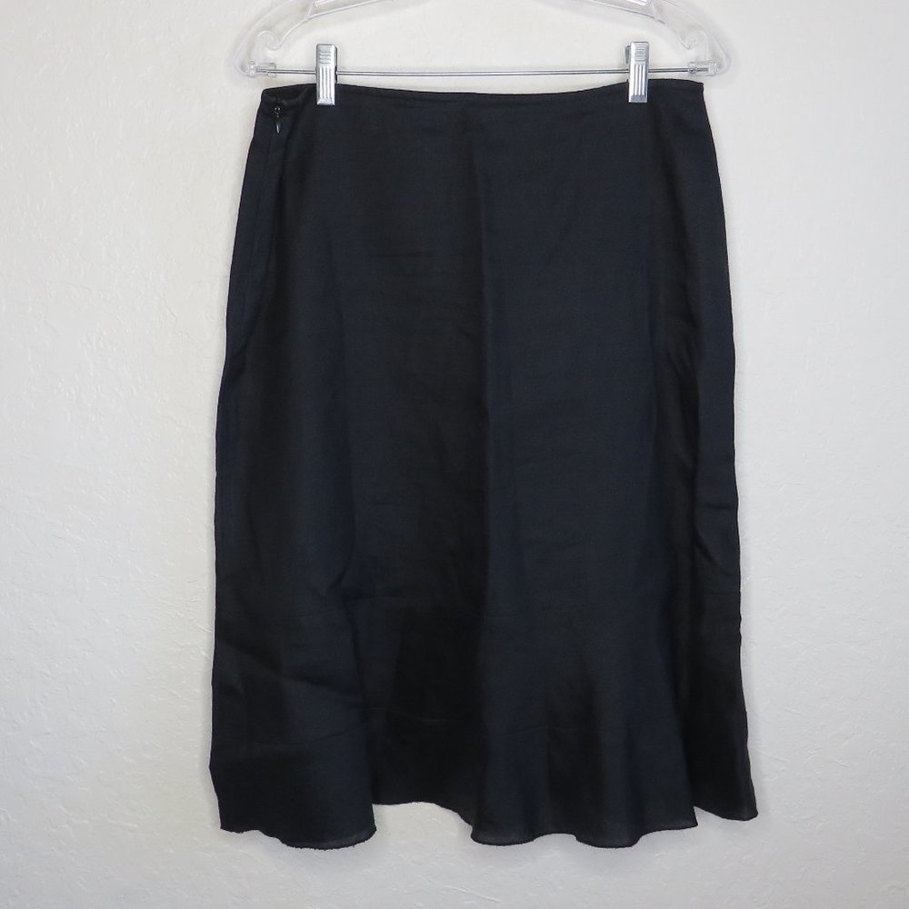 United Colors of Benetton* Women's Side‎ Zipper Trumpet Hem Sheer Skirt~ Large
